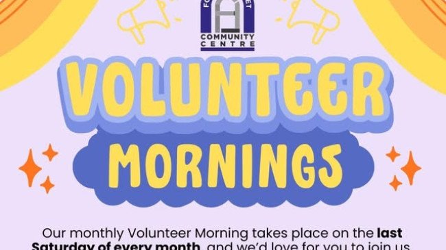 Volunteer mornings poster